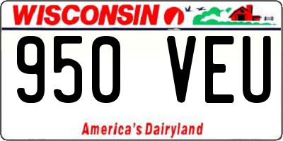WI license plate 950VEU