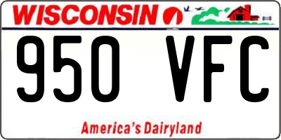 WI license plate 950VFC
