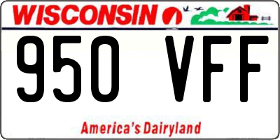 WI license plate 950VFF