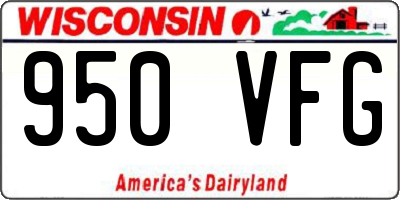 WI license plate 950VFG