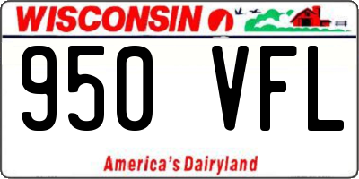 WI license plate 950VFL