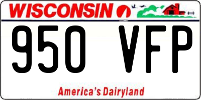 WI license plate 950VFP
