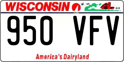 WI license plate 950VFV