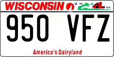 WI license plate 950VFZ
