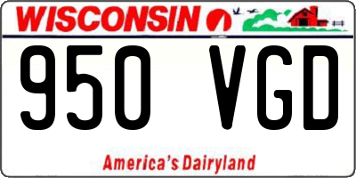WI license plate 950VGD