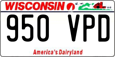 WI license plate 950VPD