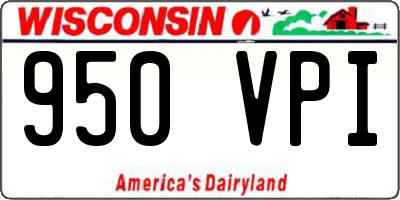 WI license plate 950VPI
