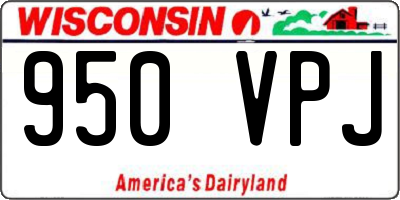 WI license plate 950VPJ