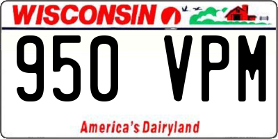 WI license plate 950VPM