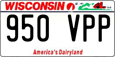 WI license plate 950VPP