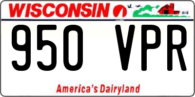 WI license plate 950VPR