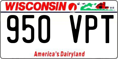 WI license plate 950VPT