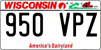WI license plate 950VPZ