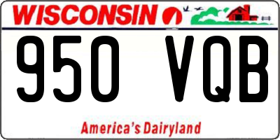 WI license plate 950VQB