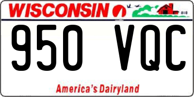 WI license plate 950VQC