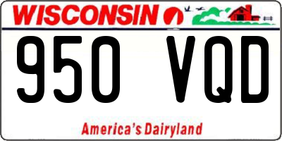 WI license plate 950VQD