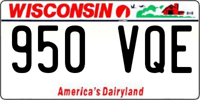 WI license plate 950VQE