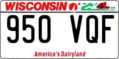 WI license plate 950VQF