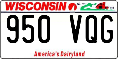 WI license plate 950VQG