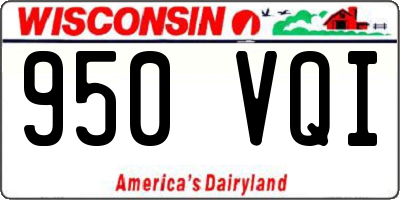 WI license plate 950VQI