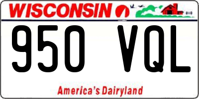 WI license plate 950VQL