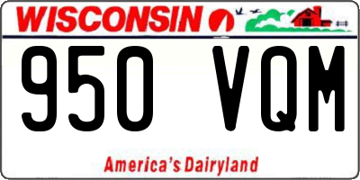 WI license plate 950VQM