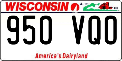 WI license plate 950VQO