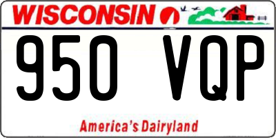 WI license plate 950VQP