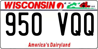 WI license plate 950VQQ