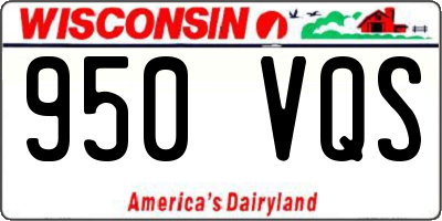 WI license plate 950VQS