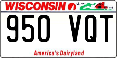 WI license plate 950VQT