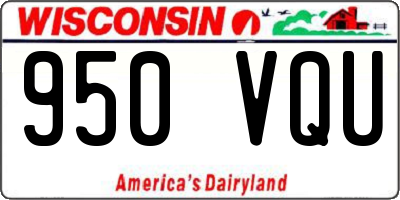 WI license plate 950VQU