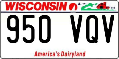 WI license plate 950VQV