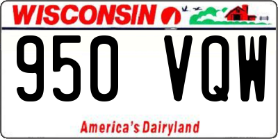 WI license plate 950VQW