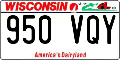 WI license plate 950VQY