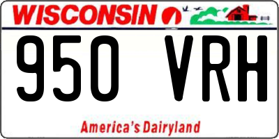 WI license plate 950VRH