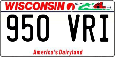WI license plate 950VRI