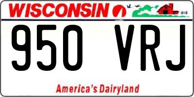 WI license plate 950VRJ