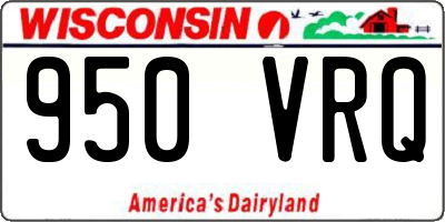 WI license plate 950VRQ