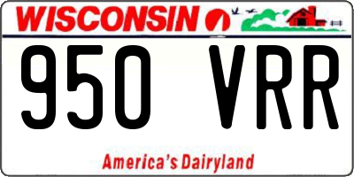 WI license plate 950VRR