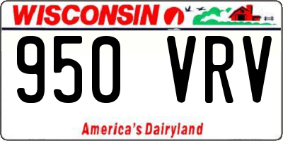 WI license plate 950VRV