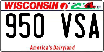 WI license plate 950VSA