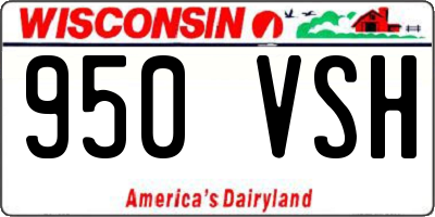 WI license plate 950VSH
