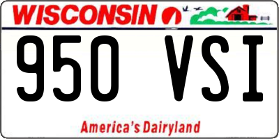 WI license plate 950VSI