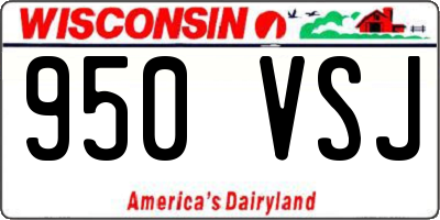 WI license plate 950VSJ
