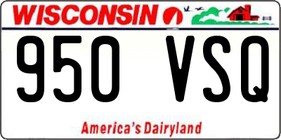 WI license plate 950VSQ