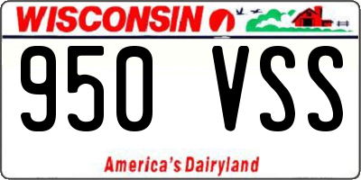 WI license plate 950VSS