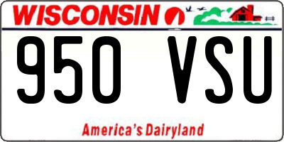 WI license plate 950VSU