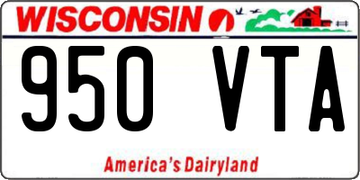 WI license plate 950VTA