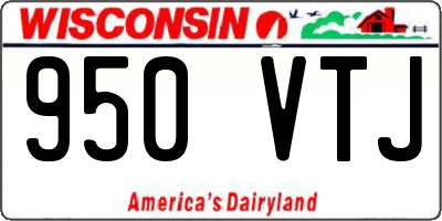 WI license plate 950VTJ